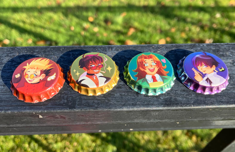 Trigun - bottle cap pins